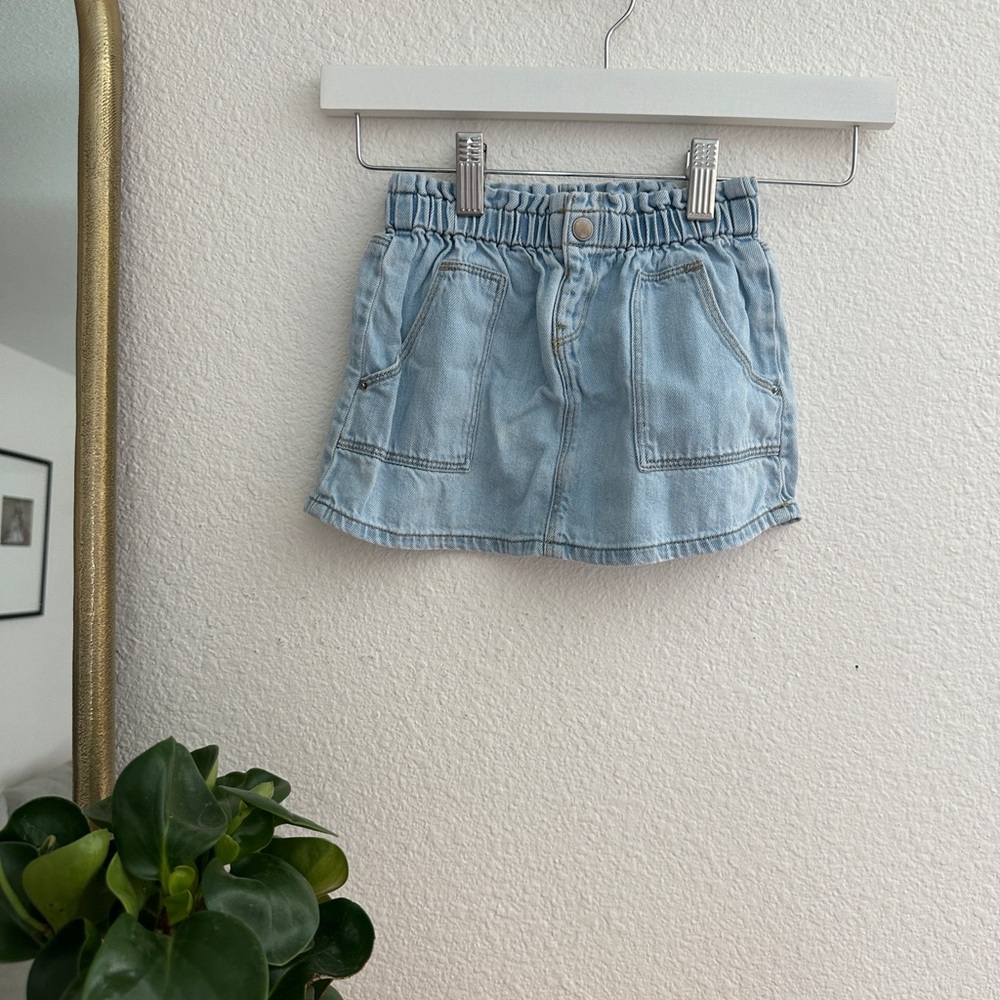 Zara Light Blue Denim Skirt for Kids